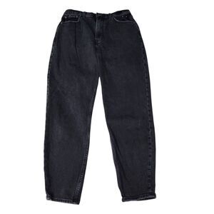 Abercrombie Jeans Womens 27 Black The 80s Mom High-Rise Denim Boho Tapered‎ Y2K